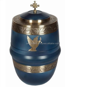 Urna Funeraria Moderna de Latón Macizo con Acabado Morado y Tapa Roscada para un Cierre Seguro, Decoración Ecológica para el Hogar - Product Image 2