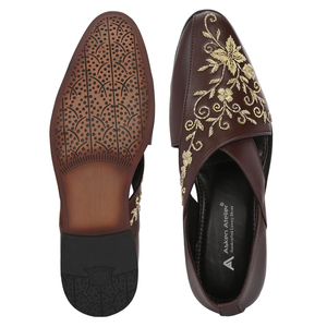 Jutti Peshwari brodée de qualité supérieure pour homme, légère et respirante, style Punjabi, idéale pour les mariages - Product Image 2