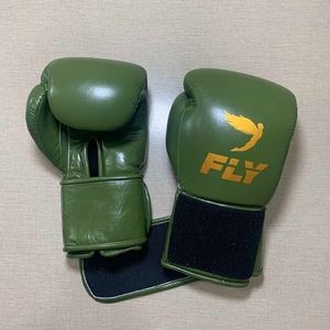 Fabrication en usine de gants de boxe verts sur mesure, 100% cuir véritable, gants de boxe professionnels AI-BG-517 - Product Image 5