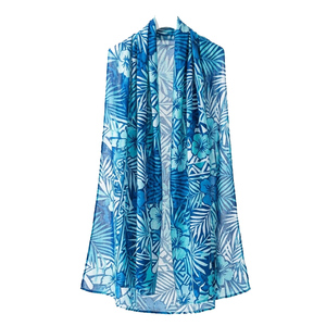 Floral Printed Customized Color Polynesian Style Beach Pareo for Women Versatile Sarong Wrap <b>Skirt</b> Cover-Up Adjustable Tie Waist - Product Image 4