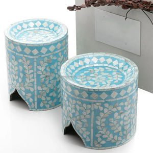 ที่วางเค้กทำจากเรซิ่นงานฝีมือสุดหรูพร้อมถาดเสิร์ฟแม่ลูกมุกแบบฝังม็อบสำหรับตกแต่งบ้านขนมช็อกโกแลต - Product Image 2