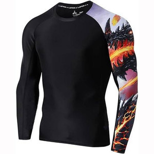 Vêtements de sport en tissu extensible pour un confort maximal, t-shirt de compression pour homme à manches longues, t-shirts de compression pour homme toutes saisons - Product Image 1