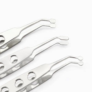 Surtechs Gland Forceps de massage à tête droite pour déboucher les blocages, masseurs de graisse, chirurgicaux pour paupières, en acier inoxydable, réutilisables - Product Image 2