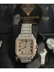 Montre élégante en diamant moissanite de luxe avec un design intemporel, montre idéale pour les fêtes et les mariages - Product Image 2