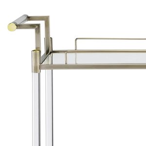 Carrello di Servizio Cirro con Specchio Anticato e Struttura in Filo Metallico con Finitura in Ottone per lo Stoccaggio - Product Image 6