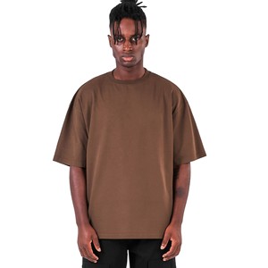 T-shirt décontracté personnalisé en toile épaisse pour homme, mélange polyester/coton, uni, séchage rapide, respirant, stock Inland Industries - Product Image 2