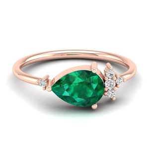 REYES New Arrival 14K White Gold 1.5CT Emerald Gemstone Solitaire Ring Classic Design Moissanite Birthstone Jewelry For Women - Product Image 5