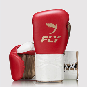 Guantes de Boxeo Profesionales de Cuero Premium de Alta Calidad, Guantes de Sparring para Boxeo y Kickboxing con Cordones y Agarre Ajustable - Product Image 1