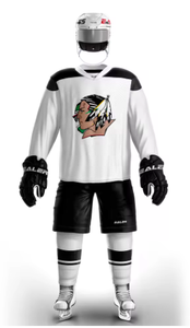 Maillot de hockey sur glace personnalisé pour homme, blanc et noir, manches longues, sublimé, anti-humidité, toutes saisons, taille adulte - Product Image 4