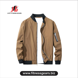 <b>light</b> blue <b>jacket</b> Zipper closure autumn bomber Windproof casual <b>jacket</b> for men - Product Image 1