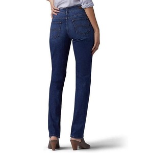 Jeans pour femmes - Pantalon en denim coupe droite personnalisé, coton de haute qualité, coupe droite, taille haute, jeans grande taille pour femme - Product Image 6