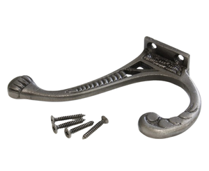 Achetez en gros un crochet mural double pour chapeau et manteau en fonte, noir antique, décoratif. - Product Image 1