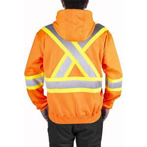 Hi <b>Vis</b> Safety Fleece Pull Over Hoodie <b>Jumper</b> Jacket Workwear Kangaroo Pen Pocket Hi Viz <b>Vis</b> <b>High</b> Visibility - Product Image 3