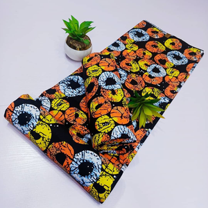 Authentique Ghana Africain Wax Print et Ankara Coton Tissu Motifs Traditionnels Vibrants pour Vêtements Artisanat et Pagne Congo - Product Image 2