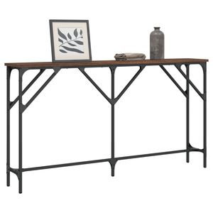 Tavolo Console Regolabile in Legno di Quercia Ingegnerizzato Marrone con Piedi Regolabili - Product Image 3