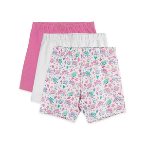 Pantalones Cortos Bermuda de Algodón Rosa para Niños, Cintura Media Elástica, Estilo Casual, Color Sólido, Tejido Transpirable - Product Image 5