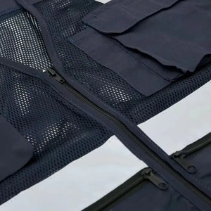 High Visibility Safety <b>Vest</b> Reflective Stripes Unisex Polyester Mesh Back Design Workwear - Product Image 5