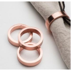 Luxury Minimalist Copper Napkin Rings Set for Dining Table Decor, Modern Metal Napkin Holder Wholesale for Wedding Napkin Ring - Product Image 1