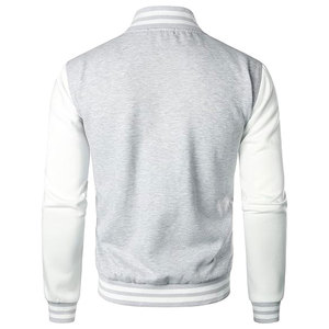 New Design Solid Color Winter <b>Men</b> Varsity Jackets Canvas Stand Collar Hooded Cartoon Patchwork Low MOQ Breathable Quick Dry Sale - Product Image 6