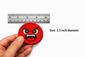 100 pièces de badges brodés visage en colère, à thermocoller ou à coudre, pour vêtements, sacs, casquettes, 10 couleurs disponibles - Product Image 6