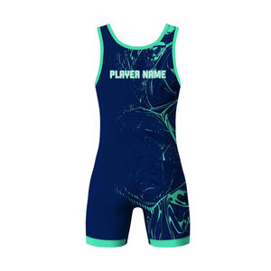 Combinaisons de lutte sublimées personnalisées, uniforme d'entraînement d'équipe professionnel, vêtements de compétition respirants en lycra et spandex pour hommes et jeunes - Product Image 6