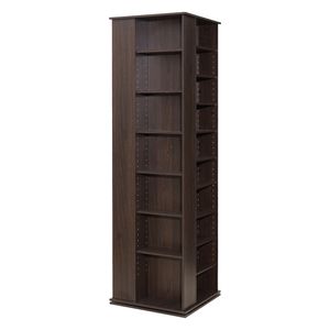 Meuble de rangement multimédia avec 34 compartiments, tour rotative pour CD, DVD, livres, jeux, support DVD - Product Image 1