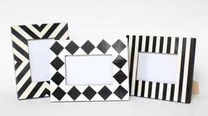 bone inly photo <b>frames</b> hand made photo <b>frames</b> <b>black</b> and white pattern photo <b>frames</b> photo album accessories - Product Image 4