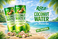 Nouvelle conception d'eau de coco Cocopista avec pistache 250ml OEM ODM Rita Beverage Haute qualité Échantillon gratuit