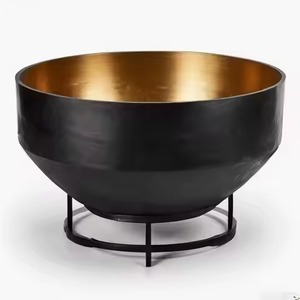 Brasero Redondo Profundo de Hierro Fundido Negro con Soporte Alto, Resistente, para Jardín, Patio, Chimenea de Leña para Exteriores - Product Image 3