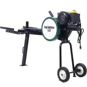 12 Ton Electric Portable Log Splitter Double Flywheel Horizontal Design 2HP 16A Firewood Splitting Machine <b>Forestry</b> <b>Machinery</b> - Product Image 5