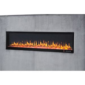 Letto Matrimoniale con Illuminazione Ambientale in Velluto Grigio, Letto Imbottito in Legno con Caratteristiche Eleganti - Product Image 3