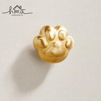 Poignée de meuble en alliage de zinc en forme de lapin, finition dorée artisanale, poignée décorative pour tiroir, quincaillerie de meuble, poignée de commode en forme de T