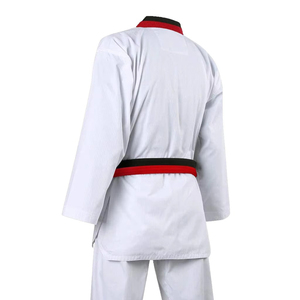 โรงงานผลิตชุดเทควันโดแบบกำหนดเอง (โพลีเอสเตอร์/ผ้าฝ้าย) แห้งเร็ว ระบายอากาศได้ดี ชุดศิลปะการต่อสู้แบบยูนิเซ็กซ์ บริการ OEM - Product Image 3