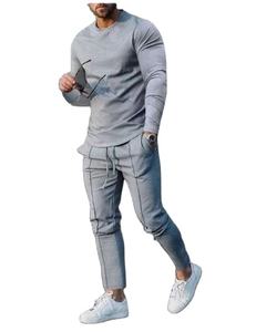 Conjunto de chándal para hombre, ropa de calle elegante de lana de algodón, Jersey ajustado, sudaderas y conjunto de Jogger, chándales de invierno para hombre - Product Image 2