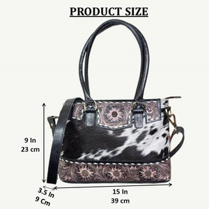 Bolsos de mano de cuero de lujo personalizados para mujer, bolso de hombro oculto de cuero genuino, bolso cruzado de piel de vaca - Product Image 2