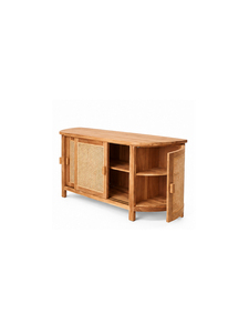 Muebles de madera maciza hechos a mano con diseño minimalista para una sala de estar estética, soportes para TV de ensueño con sistema de almacenamiento. - Product Image 3