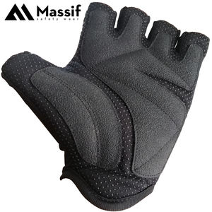 Gants de cyclisme unisexes en cuir Velocity Race Gear, les plus vendus, demi-doigts, rembourrés en gel, antidérapants, respirants, pour BMX, MX, ATV, VTT - Product Image 1