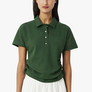 Chemise de golf pour femme sur mesure, 100% coton respirant, streetwear, logo brodé, tissu de haute qualité 210g, imprimé numérique - Product Image 4