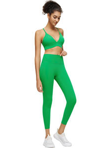 Soutien-gorge de yoga sans couture pour femme, personnalisé, haute élasticité, avec logo frontal, antichoc, pour la course, le fitness et la gym, haut de sport - Product Image 3