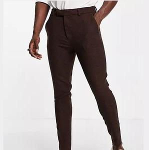 Pantalones de Negocios para Hombre, Formales de Oficina, Transpirables, al por Mayor, de Color Sólido, Diseño Personalizado, Buena Calidad, Corte Ajustado - Product Image 2