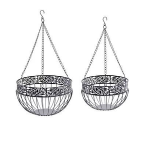 Jardinière murale verticale en métal tressé de haute qualité, panier en fer pour plantes suspendues - Product Image 1