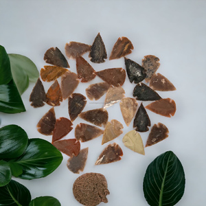 หัวลูกศรออบซิเดียนทำด้วยมือขนาด1.5นิ้วของชาวอินเดียหัวธนูอาเกตขนาดเล็กสำหรับล่าสัตว์ - Product Image 3