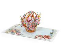Carte de vœux 3D pop-up Bouquet de fleurs créative pour la fête des mères pour dire merci