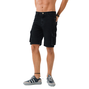 <b>Men</b> Heavy Washed Denim Shorts Cotton <b>Stretch</b> Distressed Casual Summer Jean Shorts Urban Fashion OEM Private Label Manufacturer - Product Image 1