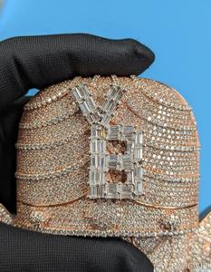 จี้เพชรโมอิสซาไนต์ทรงฮิปฮอป ดีไซน์โดดเด่น ตัวเรือนเงินแท้ 925 ชุบทองคำขาวและทองชมพู สร้อยคอสำหรับทั้งชายและหญิง - Product Image 5