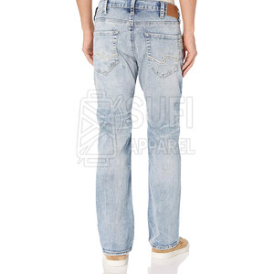 High Quality Lightweight <b>Soft</b> Touch Cozy Men <b>Jeans</b> Pants Skin Friendly Composition For Daily Wears - Product Image 5