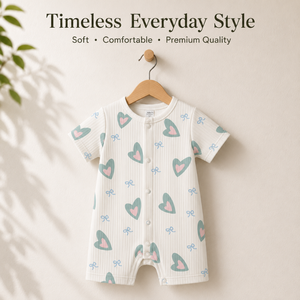 Romper de Manga Corta con Nervaduras de Bambú Personalizado para Bebé |   Mono blanco suave para bebé, con broches al frente, unisex, para todas las estaciones, de una pieza, para uso diario - Product Image 4