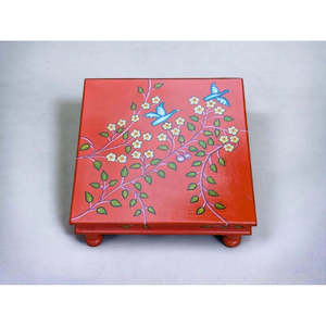 Chowki bajot ไม้ขนาดเล็กทำด้วยมือศิลปะชาติพันธุ์ - Product Image 3