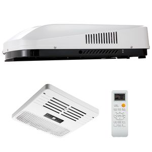Climatiseur de camping-car 15000 BTU 120V, pompe à chaleur de toit à conduit, vitesse variable, installation facile, unité de climatisation 120V pour camping-car, composants et systèmes pour camping-cars - Product Image 1