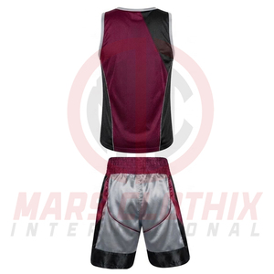 Conjunto de Pantalones Cortos y Chalecos de Boxeo de Último Diseño Hechos a Medida, Uniforme de Boxeo de Color Sólido de la Mejor Calidad y Estilo Nuevo en Venta - Product Image 3